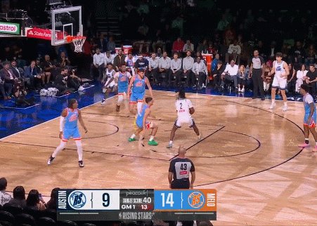 九游网页版入口-杨瀚森8分钟10分闪耀新秀赛！三分、突破样样都有